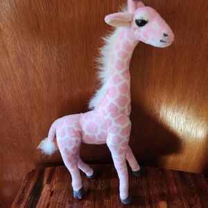 Adventure Planet Pink & White Giraffe Plush Stuffed Animal